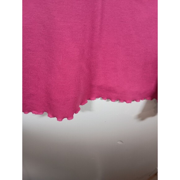 Vintage Roamans Short Sleeve Pink Lettuce Hem Exaggerated Collar Plus Size 4X - Picture 6 of 7